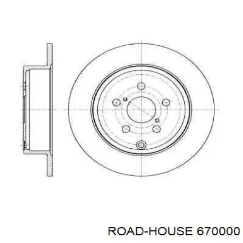 670000 Road House disco de freno trasero