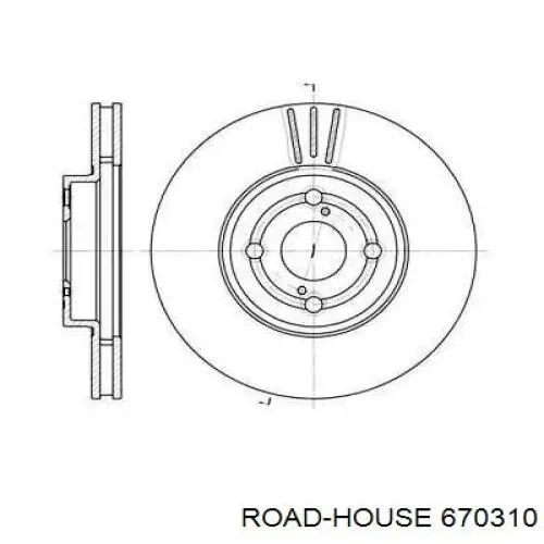 6703.10 Road House freno de disco delantero