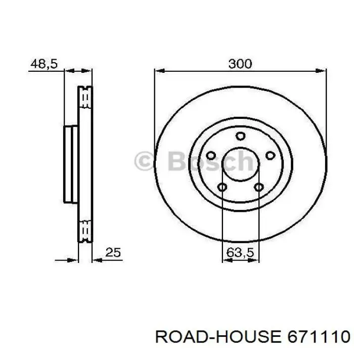 Freno de disco delantero Volvo V40 525, 526