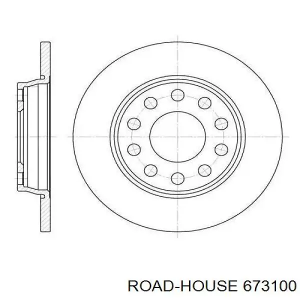 673100 Road House disco de freno trasero