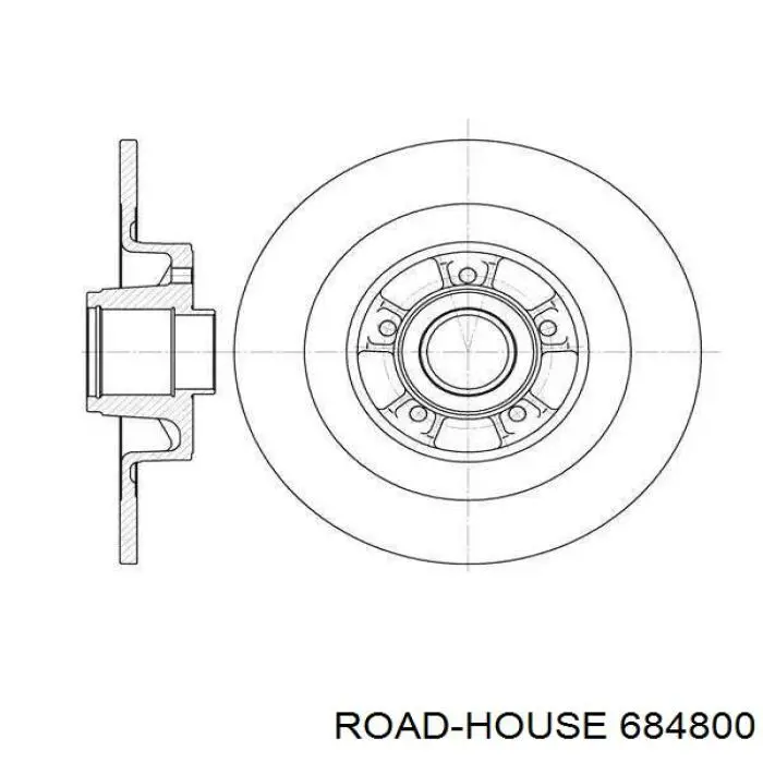 684800 Road House disco de freno trasero