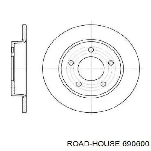 6906.00 Road House disco de freno trasero