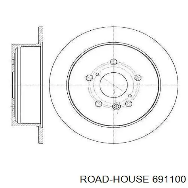 6911.00 Road House disco de freno trasero