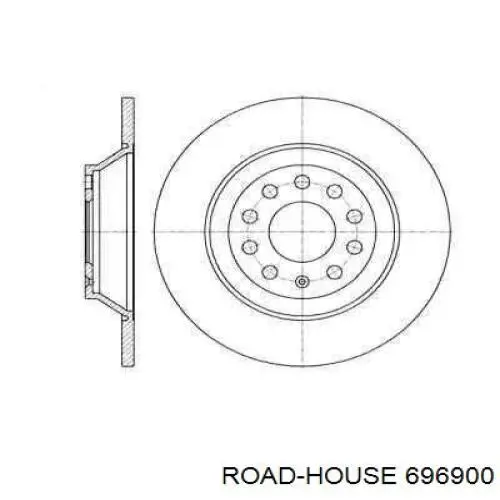 6969.00 Road House disco de freno trasero