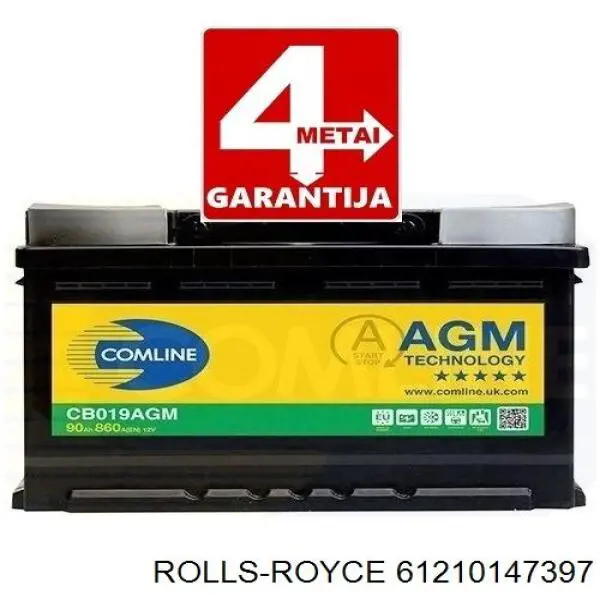 Batería de Arranque Rolls-royce (61210147397)