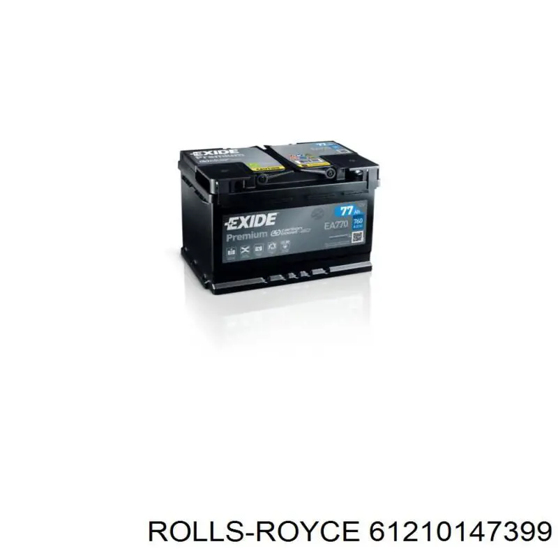 Batería de Arranque Rolls-royce (61210147399)