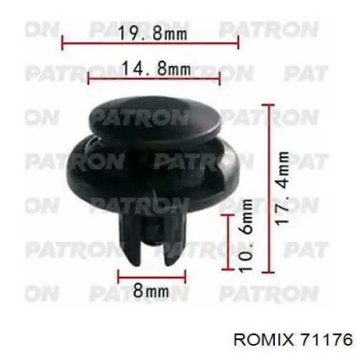 9S9AK07332 Mazda Clips de fijación de pasaruedas de aleta delantera