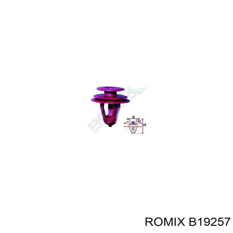 Comprar B19257 Romix Clip de fijación de revestimiento de puerta