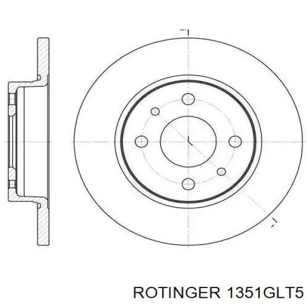 1351GLT5 Rotinger freno de disco delantero