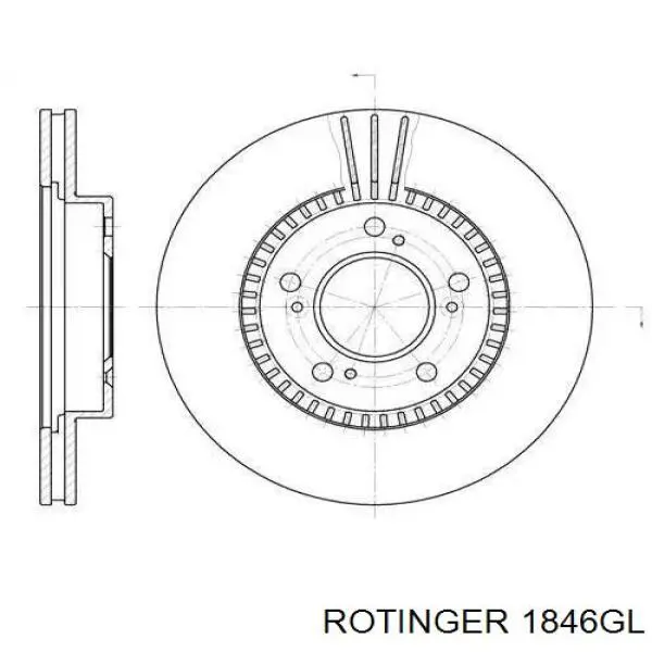 1846GL Rotinger disco de freno trasero