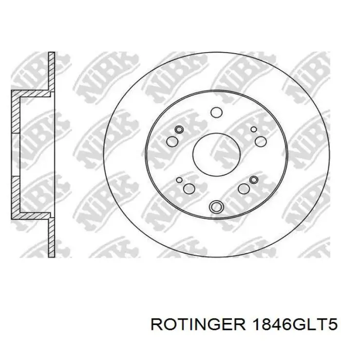 1846GLT5 Rotinger disco de freno trasero