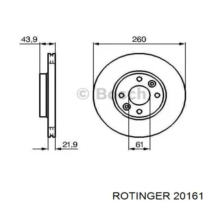 Freno de disco delantero Nissan Versa E12X