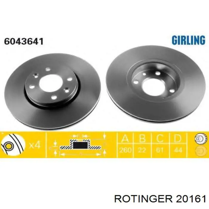 Freno de disco delantero Nissan Versa E12X