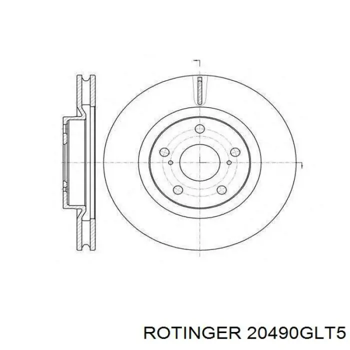 20490GLT5 Rotinger freno de disco delantero