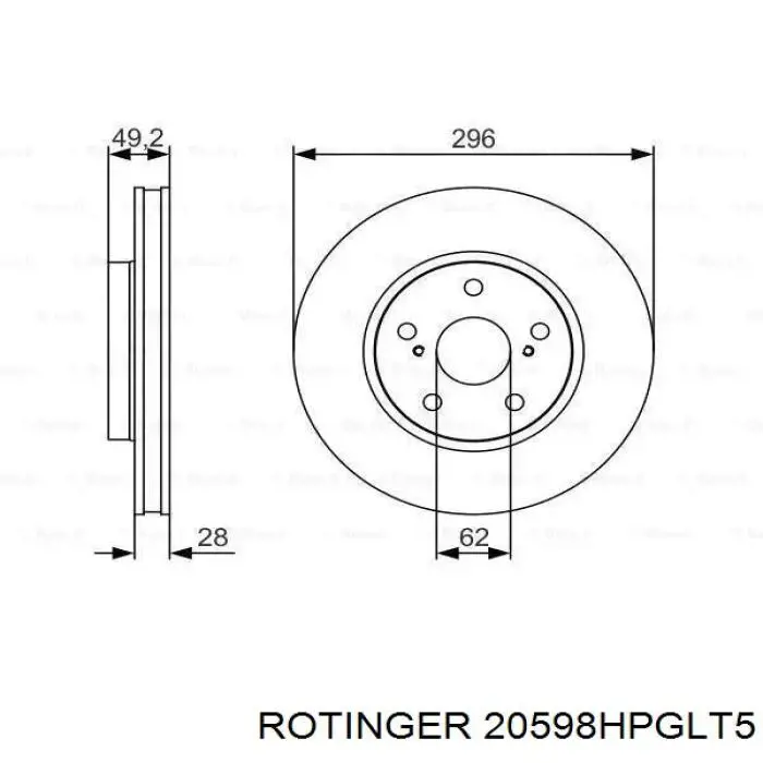 Frenos delanteros Rotinger 20598HPGLT5 precio, desde 36,66 EUR