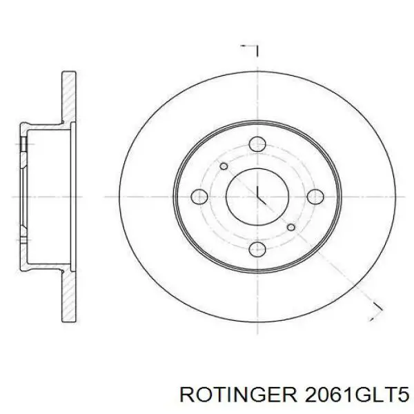 2061GLT5 Rotinger disco de freno delantero