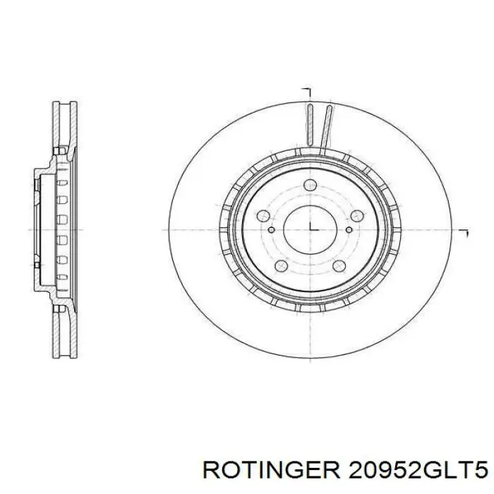 20952GLT5 Rotinger freno de disco delantero