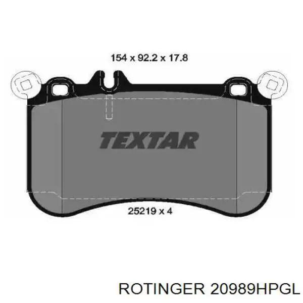 Frenos delanteros Rotinger 20989HPGL precio, desde 80,48 EUR