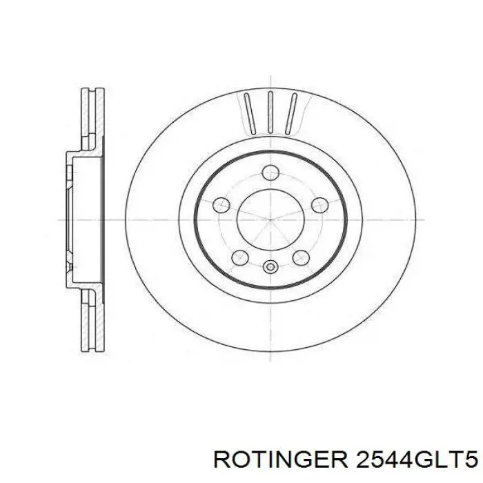 2544GLT5 Rotinger disco de freno delantero