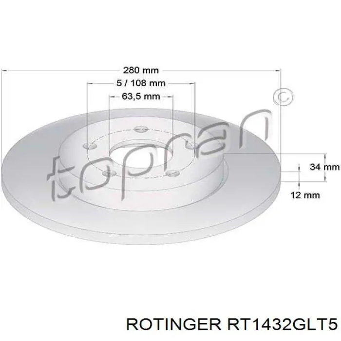 Disco de freno trasero Jaguar X-type CF1