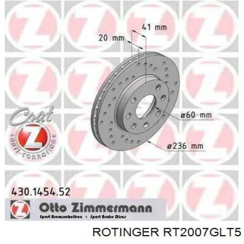 Freno de disco delantero Opel Astra 51, 52, F35, M35