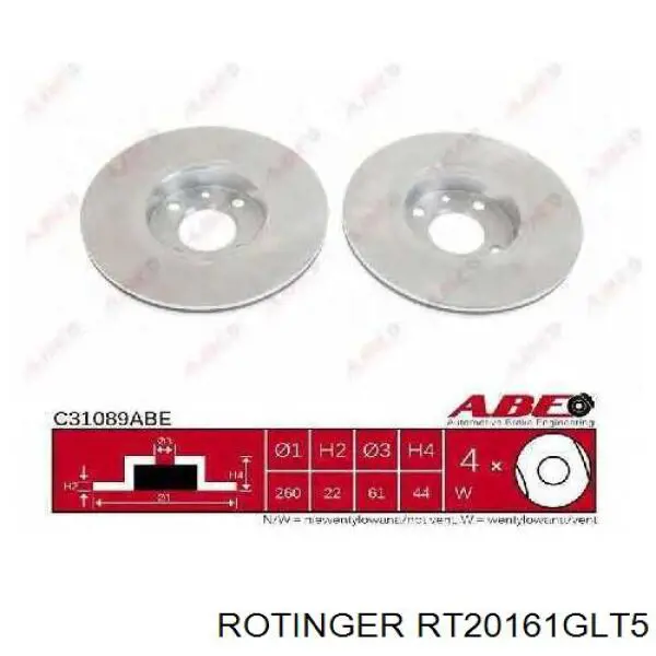 Freno de disco delantero Nissan Versa E12X