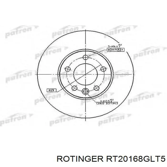 Comprar RT20168GLT5 Rotinger Freno de disco delantero