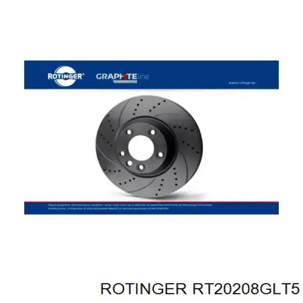 RT20208GLT5 Rotinger disco de freno trasero