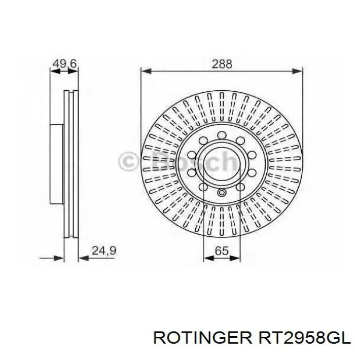 Freno de disco delantero Volkswagen Caddy 2 9K9