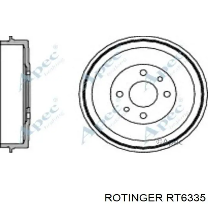 RT 6335 Rotinger freno de tambor trasero