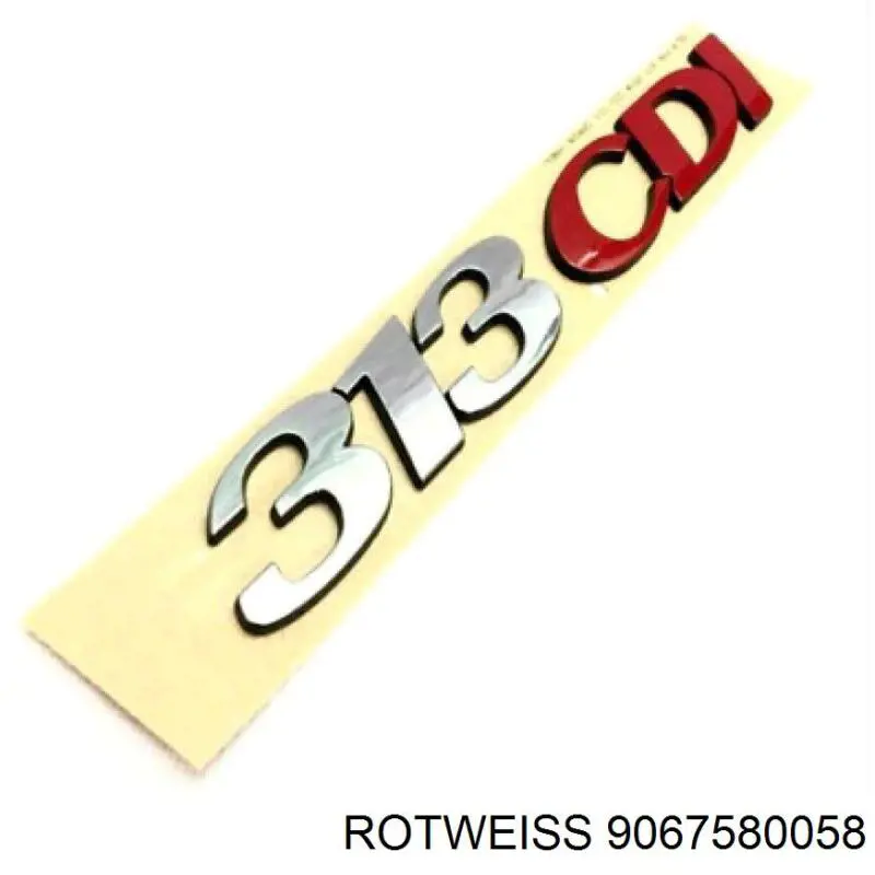 9067580058 Rotweiss emblema de tapa de maletero