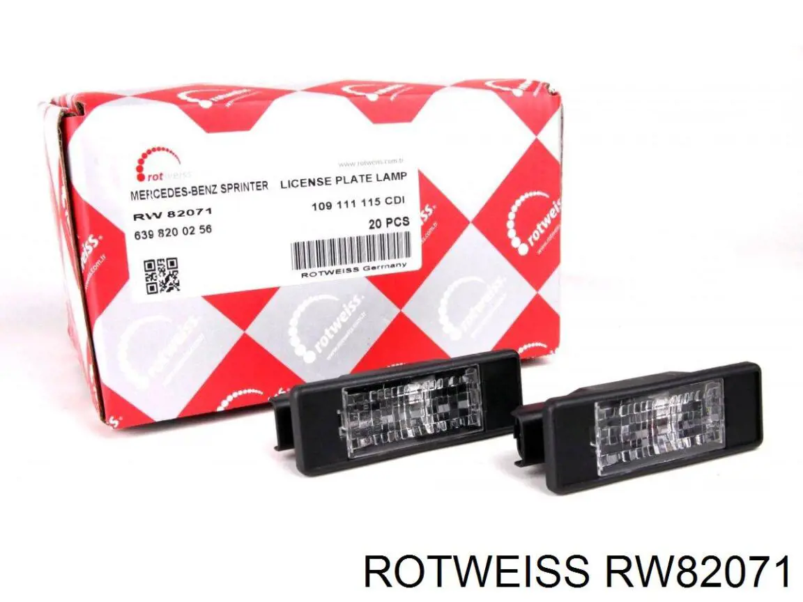 RW82071 Rotweiss Luz de matricula