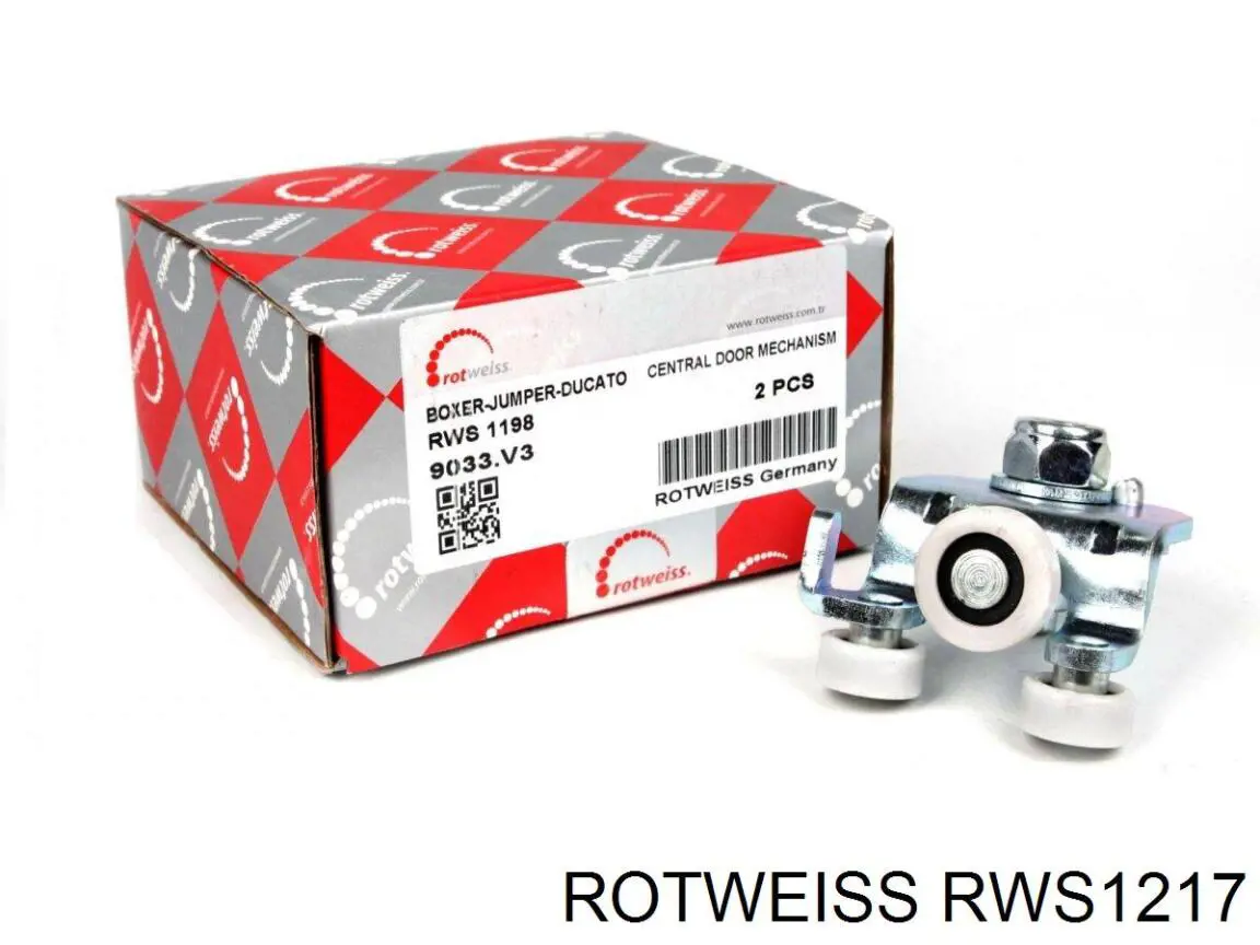RWS1217 Rotweiss guía rodillo, puerta corrediza, derecho inferior