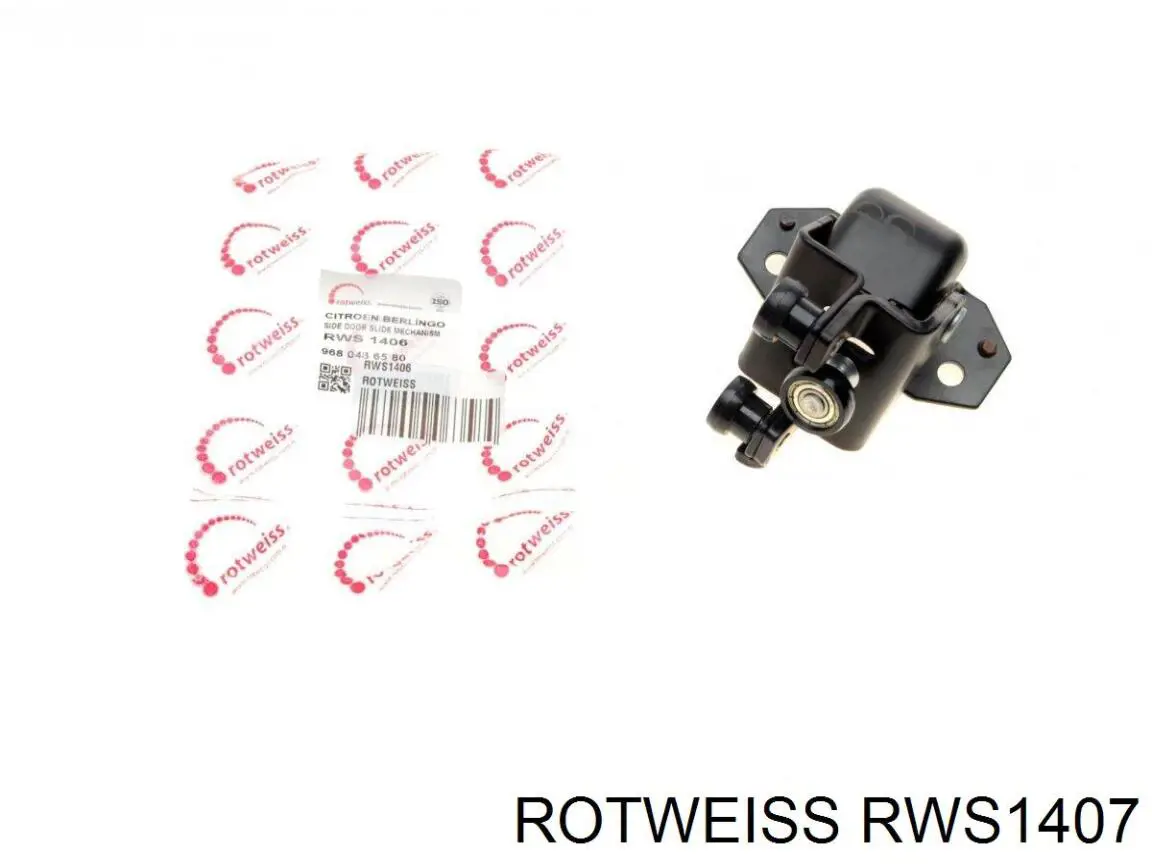 RWS1407 Rotweiss guía rodillo, puerta corrediza, izquierdo superior