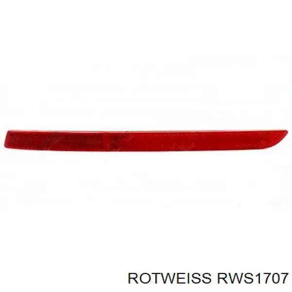 RWS1707 Rotweiss reflector, parachoques trasero, derecho