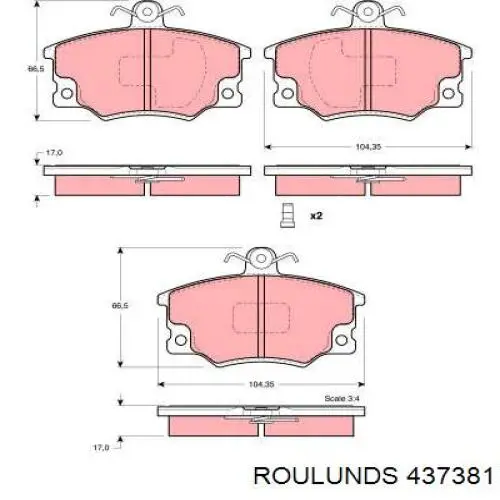Pastillas de freno delanteras Fiat Tipo 160