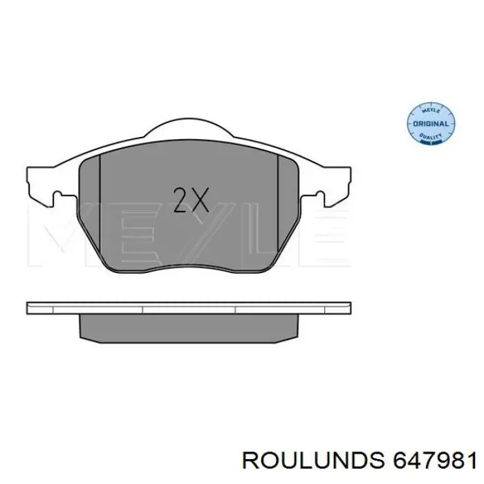 647981 Roulunds pastillas de freno delanteras