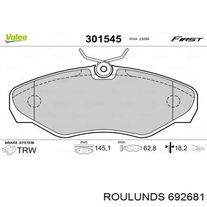 Pastillas de freno delanteras Renault Trafic 2 FL