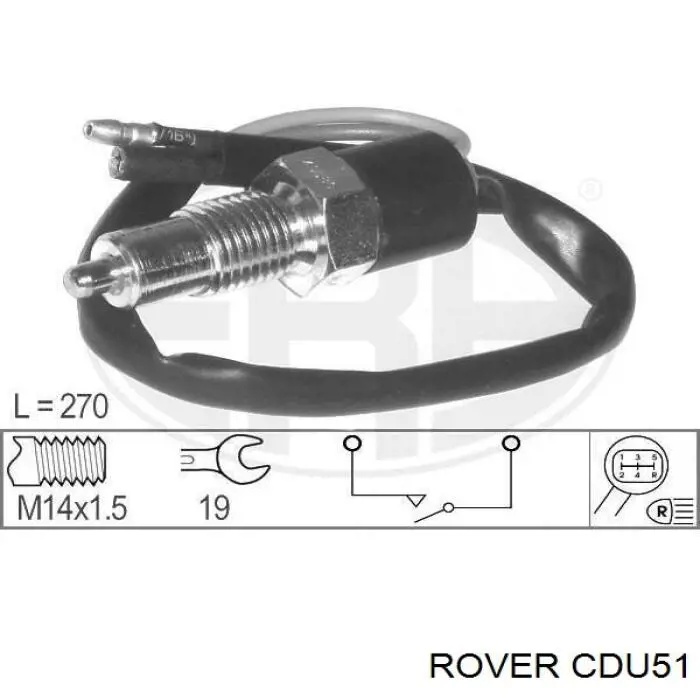 CDU51 Rover interruptor, piloto de marcha atrás