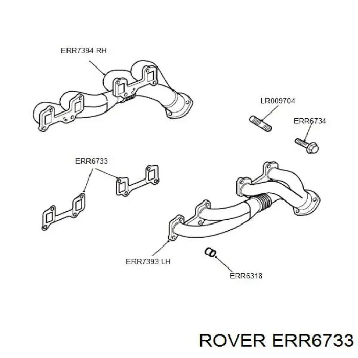 ERR6733 Rover junta de colector de escape