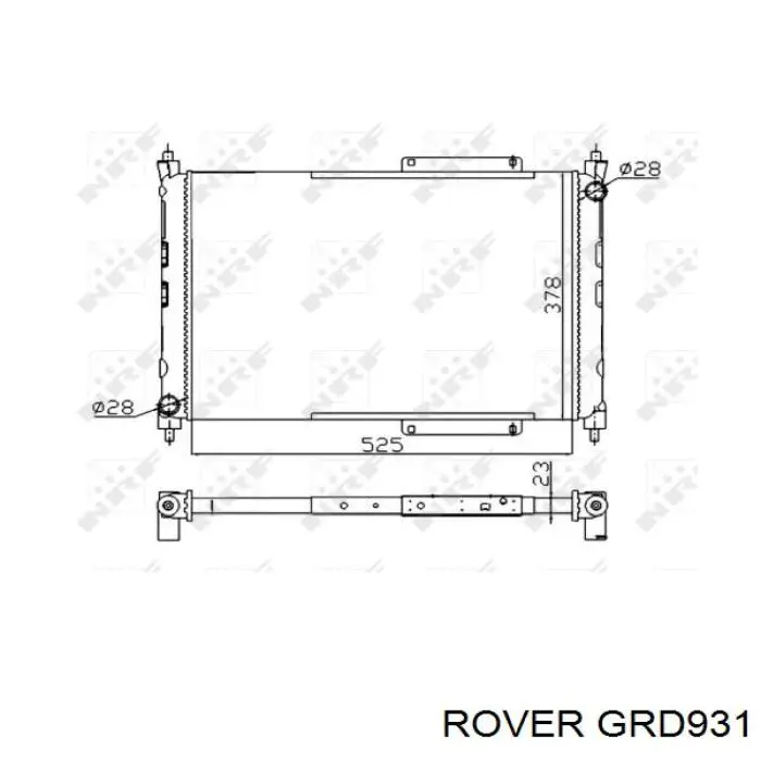 GRD931 Rover radiador