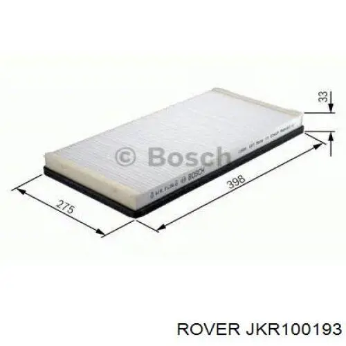 JKR100193 Rover filtro habitáculo