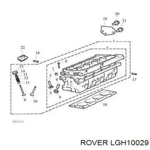 LGH10029 Rover válvula de admisión