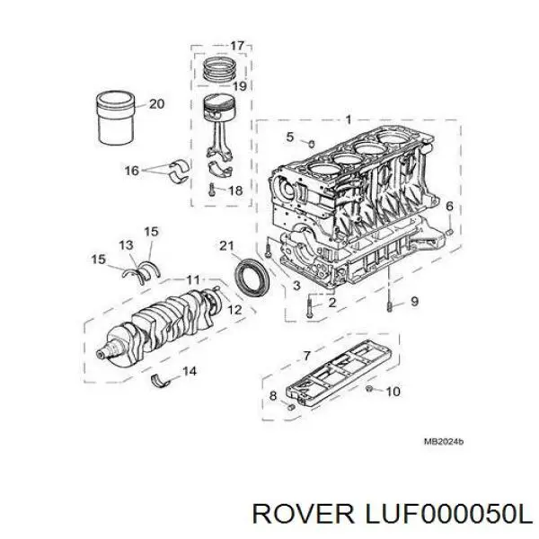 LUF000050L Rover anillo retén, cigüeñal