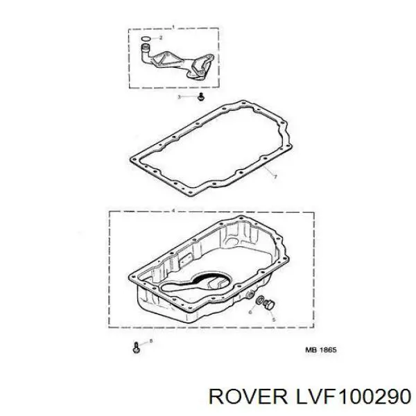 LVF100290 Rover junta, cárter de aceite