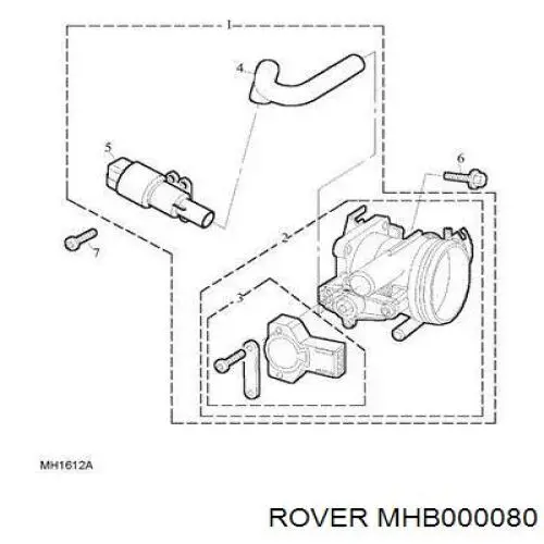 Mariposa de admisión para Rover 25  RF
