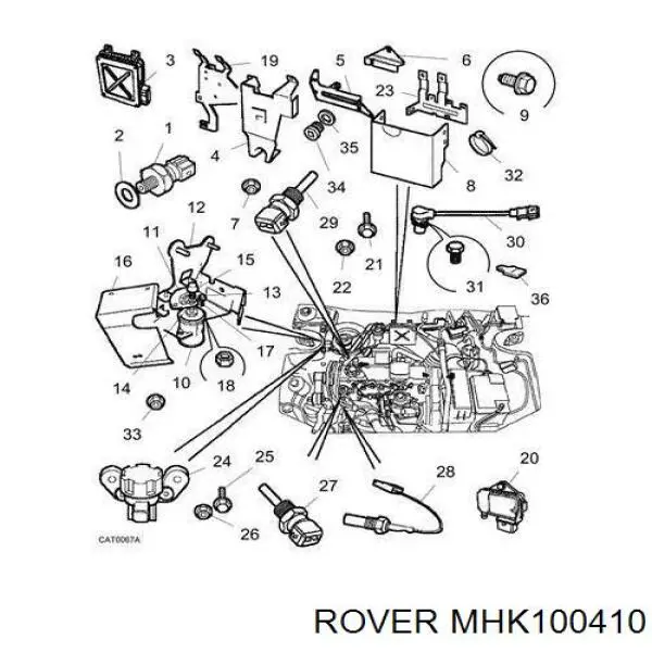 MHK100410 Rover sensor de presion del colector de admision