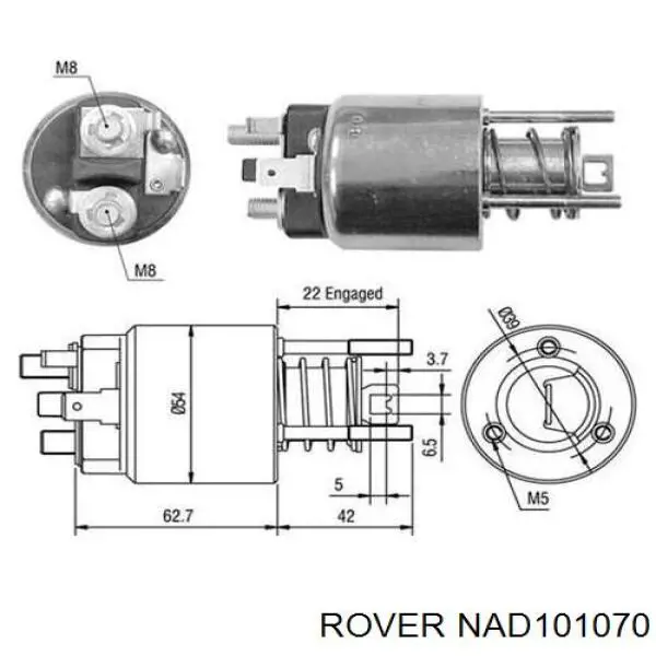 NAD101070 Rover motor de arranque