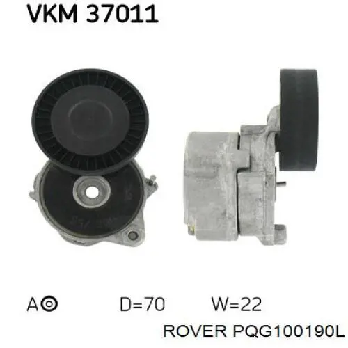 PQG100190L Rover tensor de correa, correa poli v