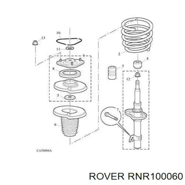 RNR100060 Rover rodamiento amortiguador delantero